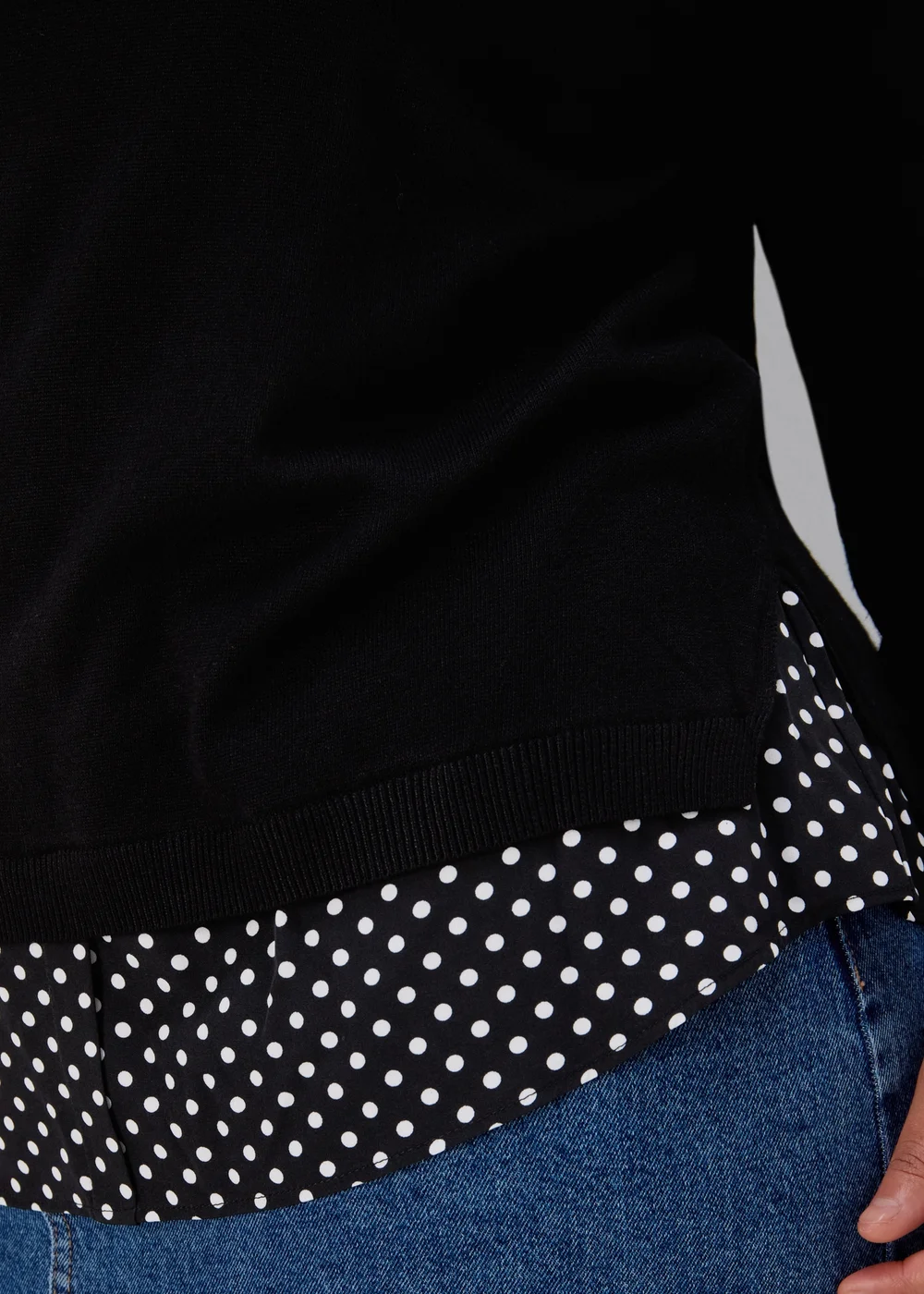 Black Spot Print 2 in 1 Jumper - 8 Image 10