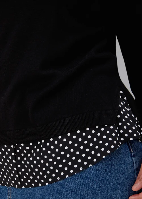 Black Spot Print 2 in 1 Jumper - 8 Image 10