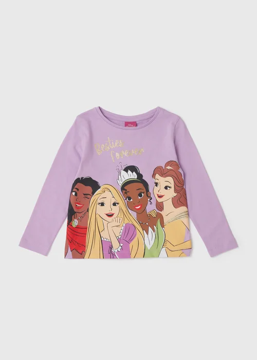 Girls Lilac Princess Long Sleeve T-Shirt (3-9yrs) - Age 3 Years Image 1