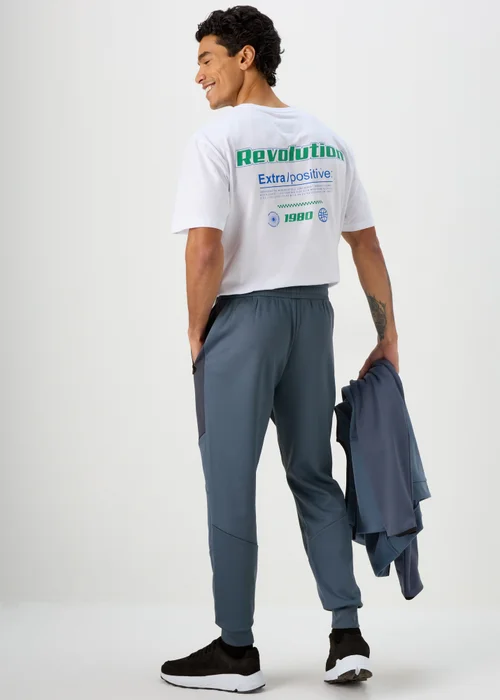 US Athletic Blue Bonded Fleece Joggers - Extra small Image 2