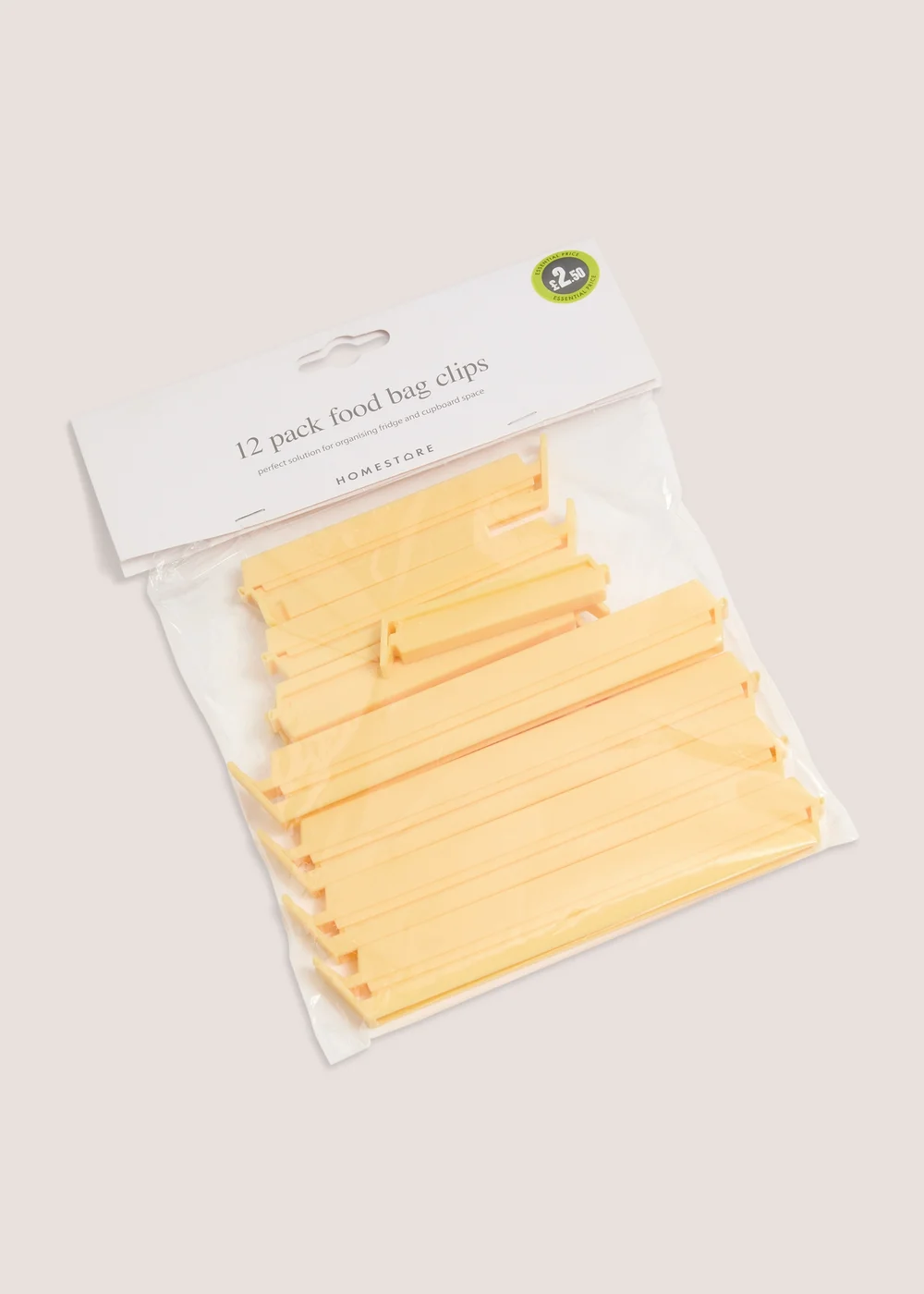 12 Pack Yellow Bag Clips Image 2