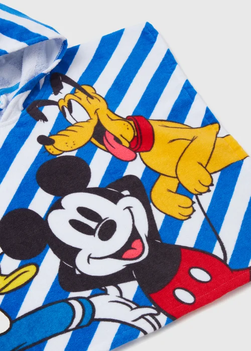 Kids Blue Mickey Mouse Poncho (6mths-5yrs) - One Size Image 2