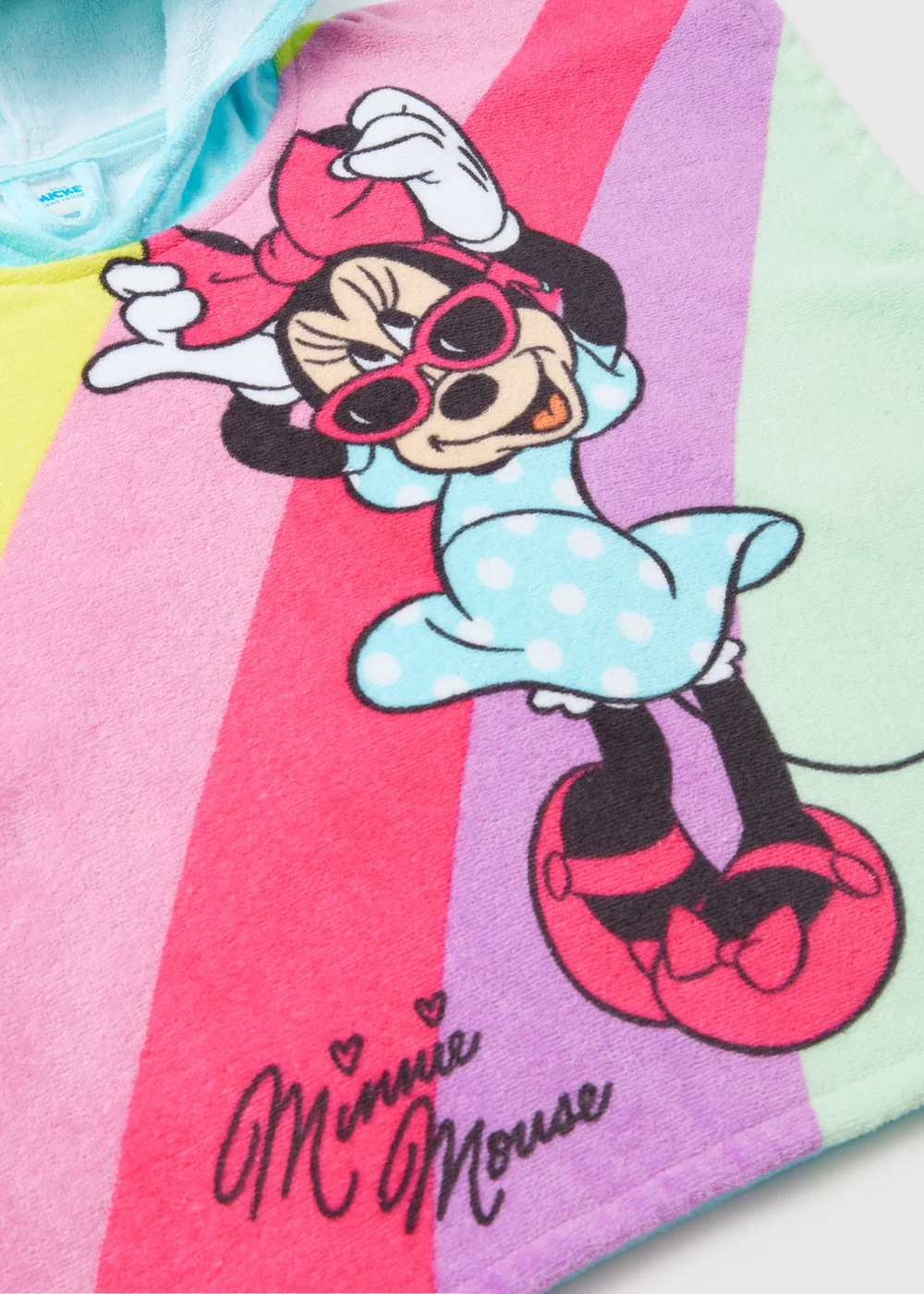 Disney Pink Girls Minnie Mouse Poncho (3mths-5yrs) - One Size Image 2