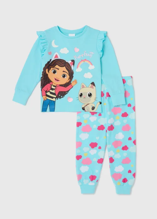 Girls Gabbys Doll House Blue Pyjama Set - Age 18 - 23 Months Image 1