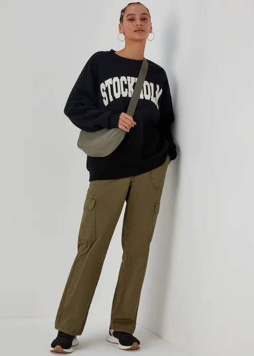 Black Stockholm Print Sweatshirt - S Image 4