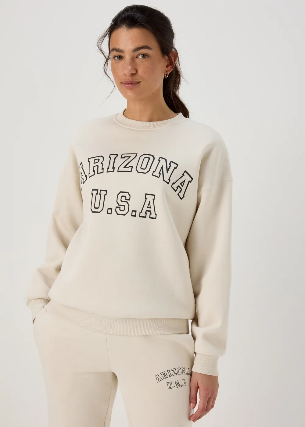 Cream Arizona Collegiate Sweatshirt - Small Image 1