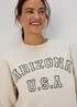 Cream Arizona Collegiate Sweatshirt - Small Image 3