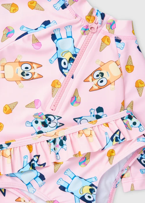 Girls Bluey Pink Tankini (1-5yrs) - Age 12 - 18 Months Image 2