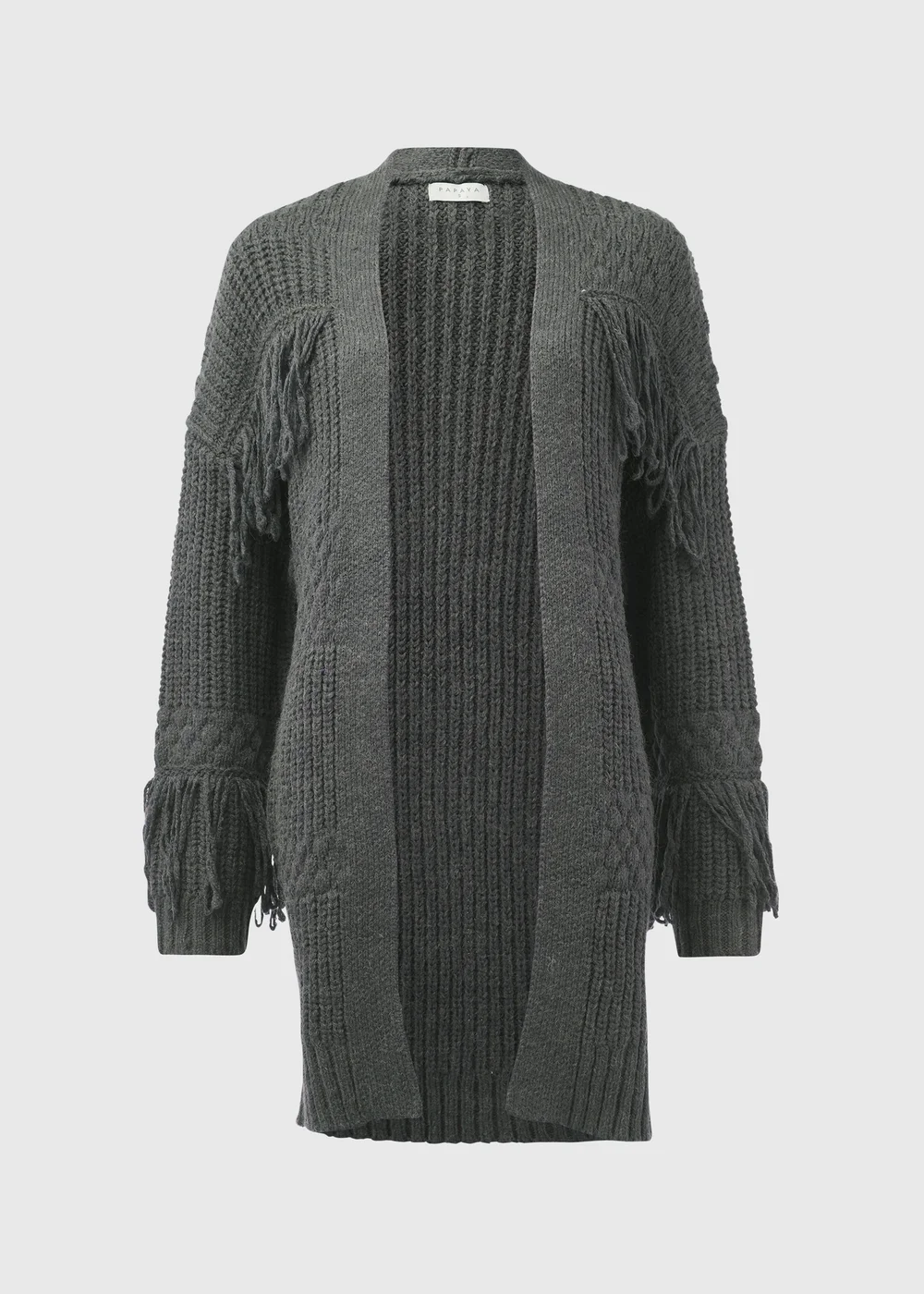 Grey Fringe Cardigan - S Image 5