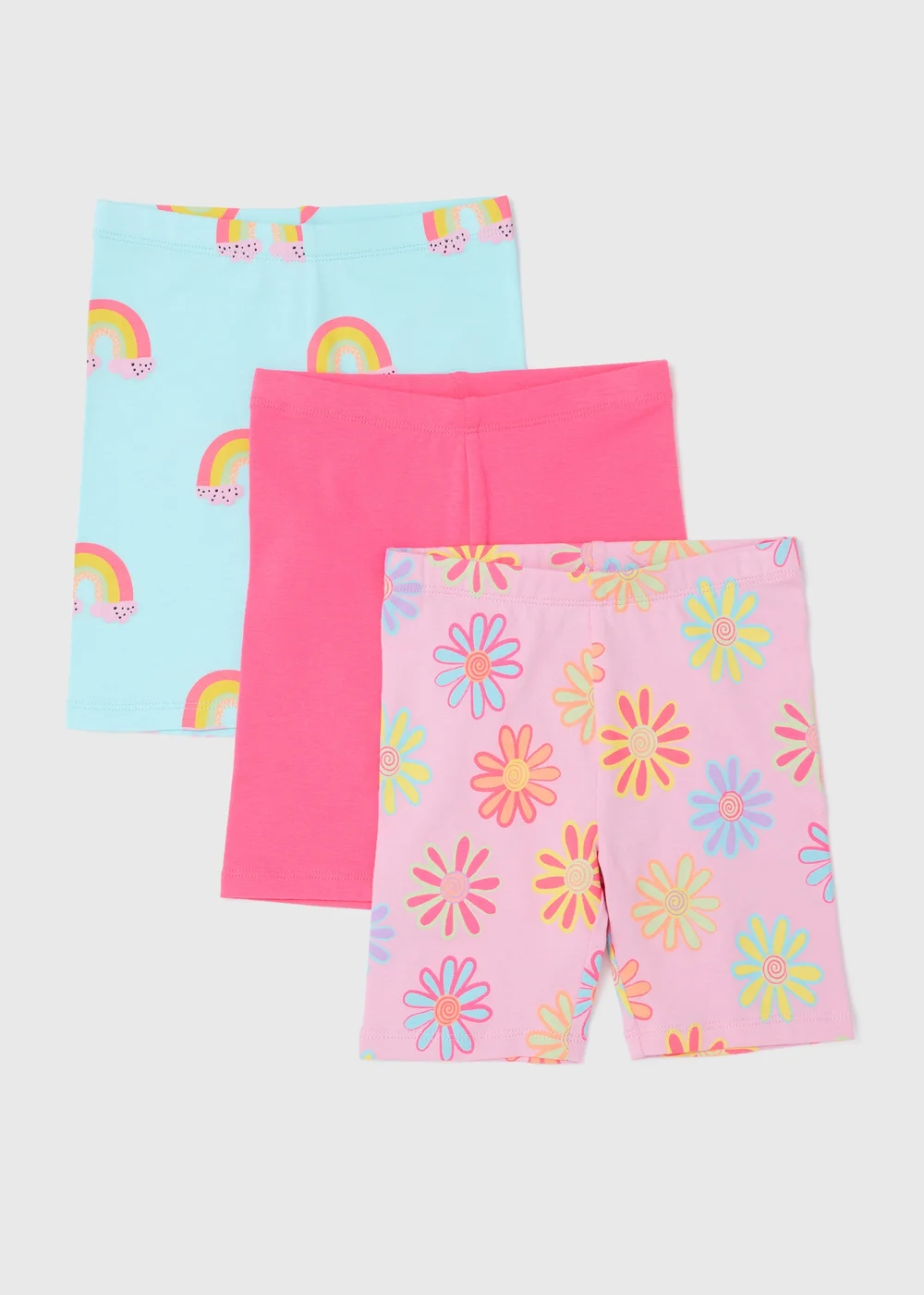 3 Pack Girls Holiday Cycle Shorts (1-7yrs) - 1 half year to 2 Image 1