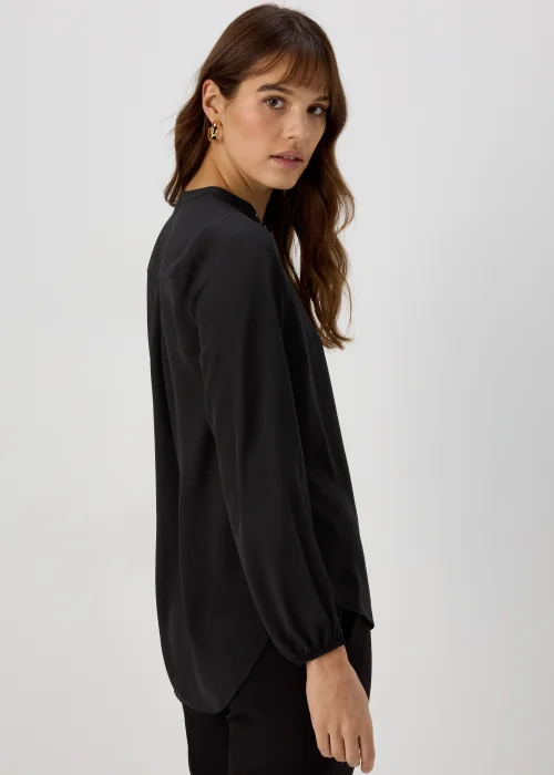 Et Vous Black Zip Up Blouse - Size 8 Image 4