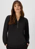 Et Vous Black Zip Up Blouse - Size 8 Image 2