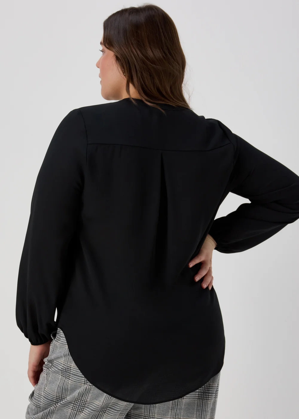 Et Vous Black Zip Up Blouse - Size 8 Image 3