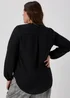 Et Vous Black Zip Up Blouse - Size 8 Image 3