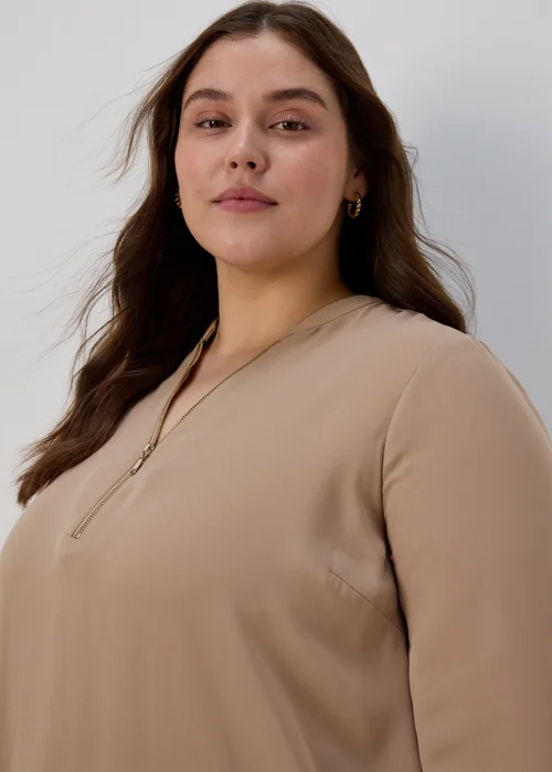 Et Vous Nude Zip Up Blouse - 8 Image 5
