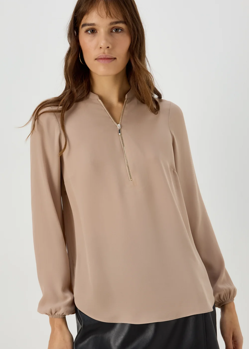 Et Vous Nude Zip Up Blouse - 8 Image 6