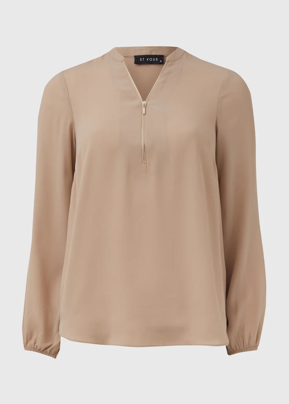 Et Vous Nude Zip Up Blouse - 8 Image 9
