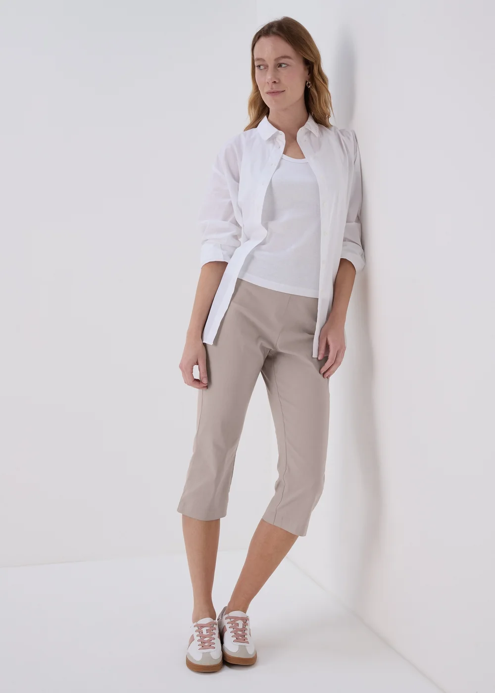 Stone Bengaline Crop Trousers - 8 Image 1