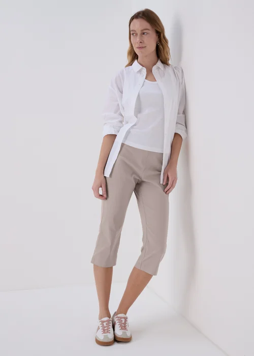 Stone Bengaline Crop Trousers - 8 Image 1