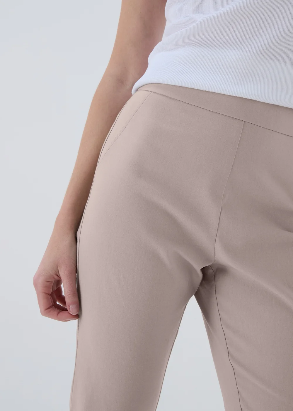 Stone Bengaline Crop Trousers - 8 Image 3