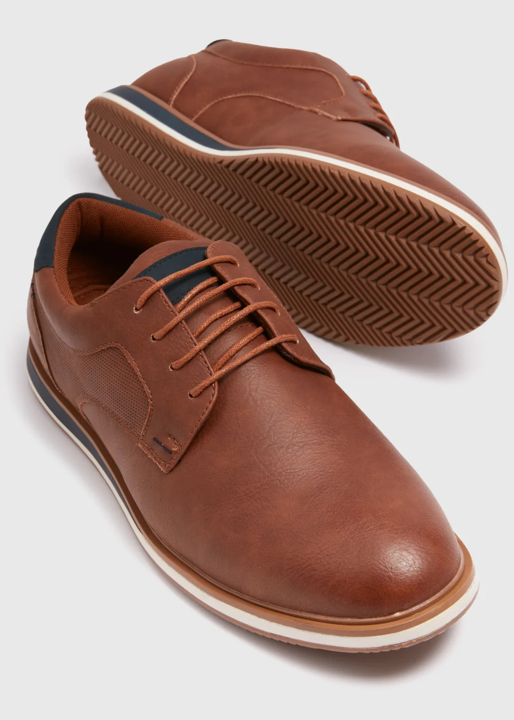 Tan Derby Shoes - Size 6 Image 2