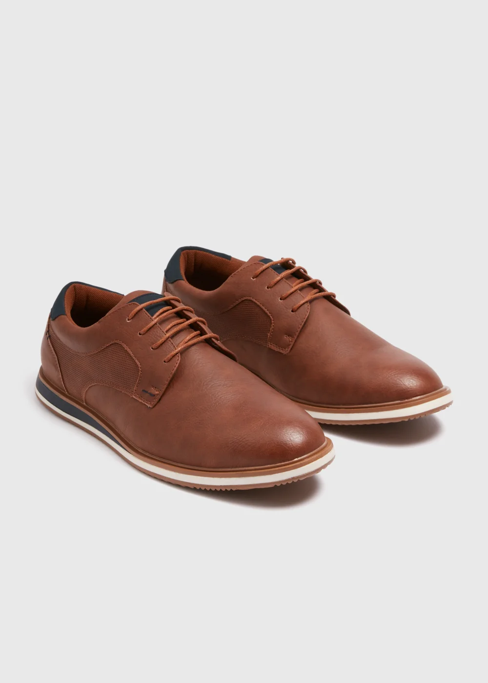 Tan Derby Shoes - Size 6 Image 1