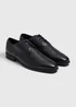 Black PU Derby Wide Fit Formal Shoes - Size 6 Image 1