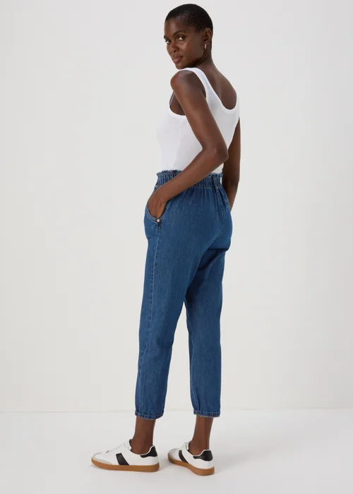 Bright Blue Paperbag Jeans - 8 Image 2