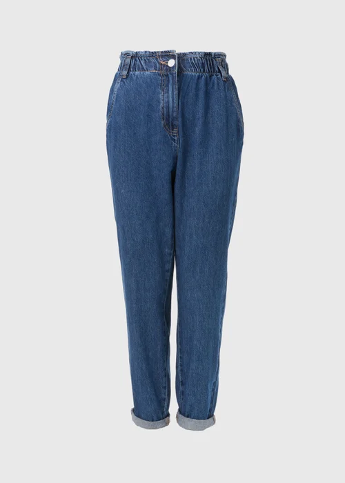 Bright Blue Paperbag Jeans - 8 Image 5