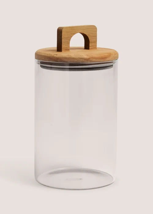 Glass Jar With Lid (10cm x 16cm) Image 1