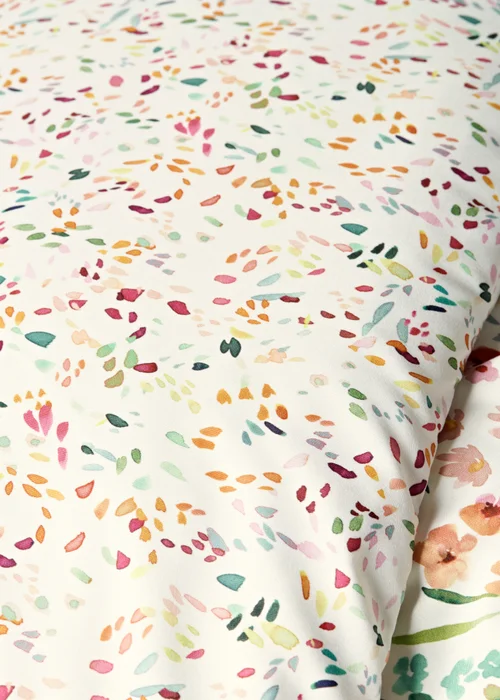 Multicoloured Watercolour Floral Duvet Set - Single Image 2
