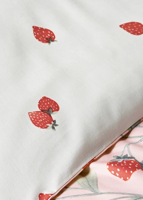 Pink Strawberry Duvet Set - Single Image 2