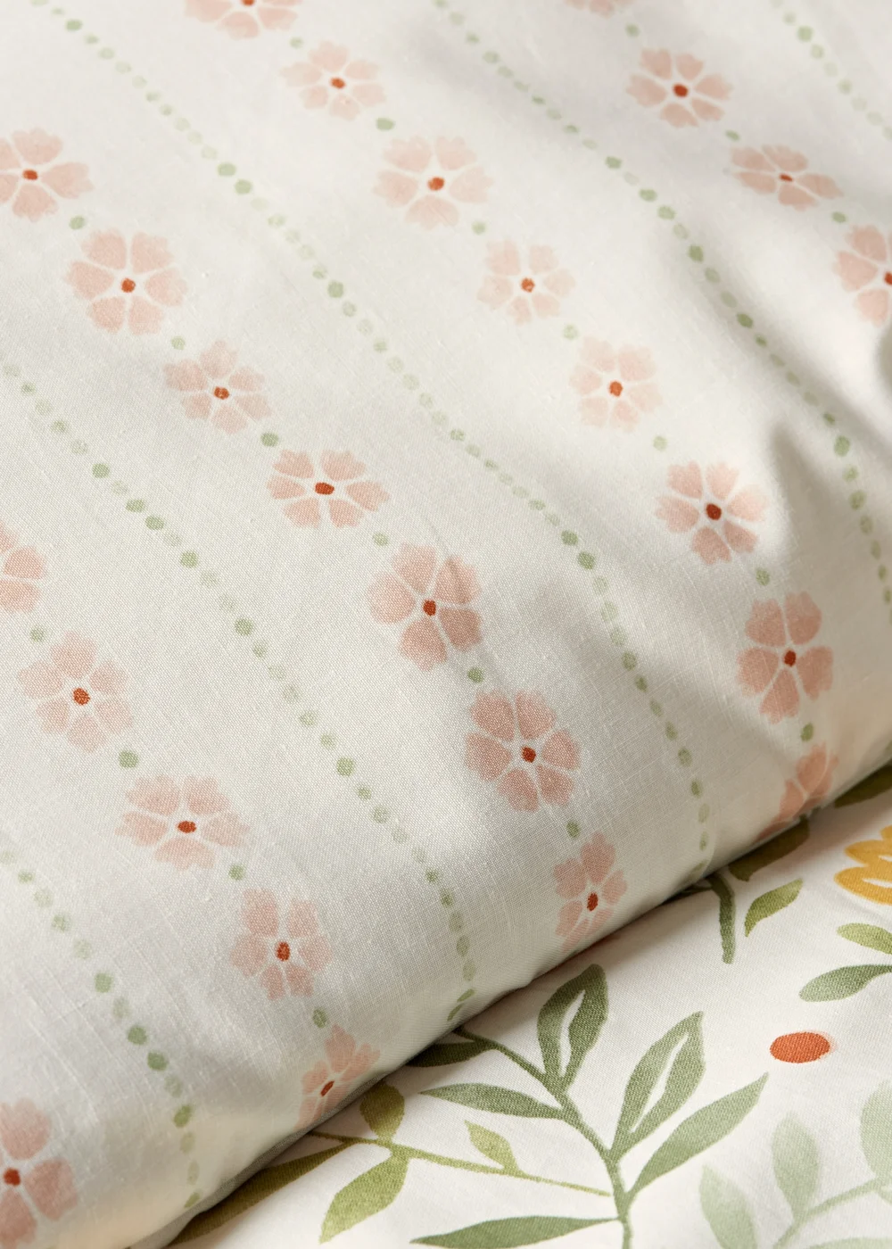 Green Floral Folk Duvet Set - Single Image 3