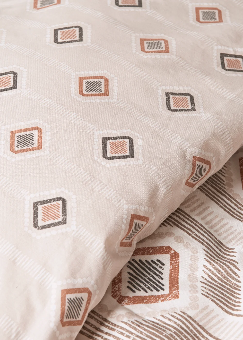 Cream Aztec Duvet Set - Single Image 3