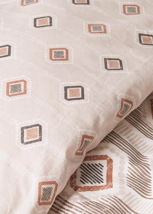 Cream Aztec Duvet Set - Single Image 3