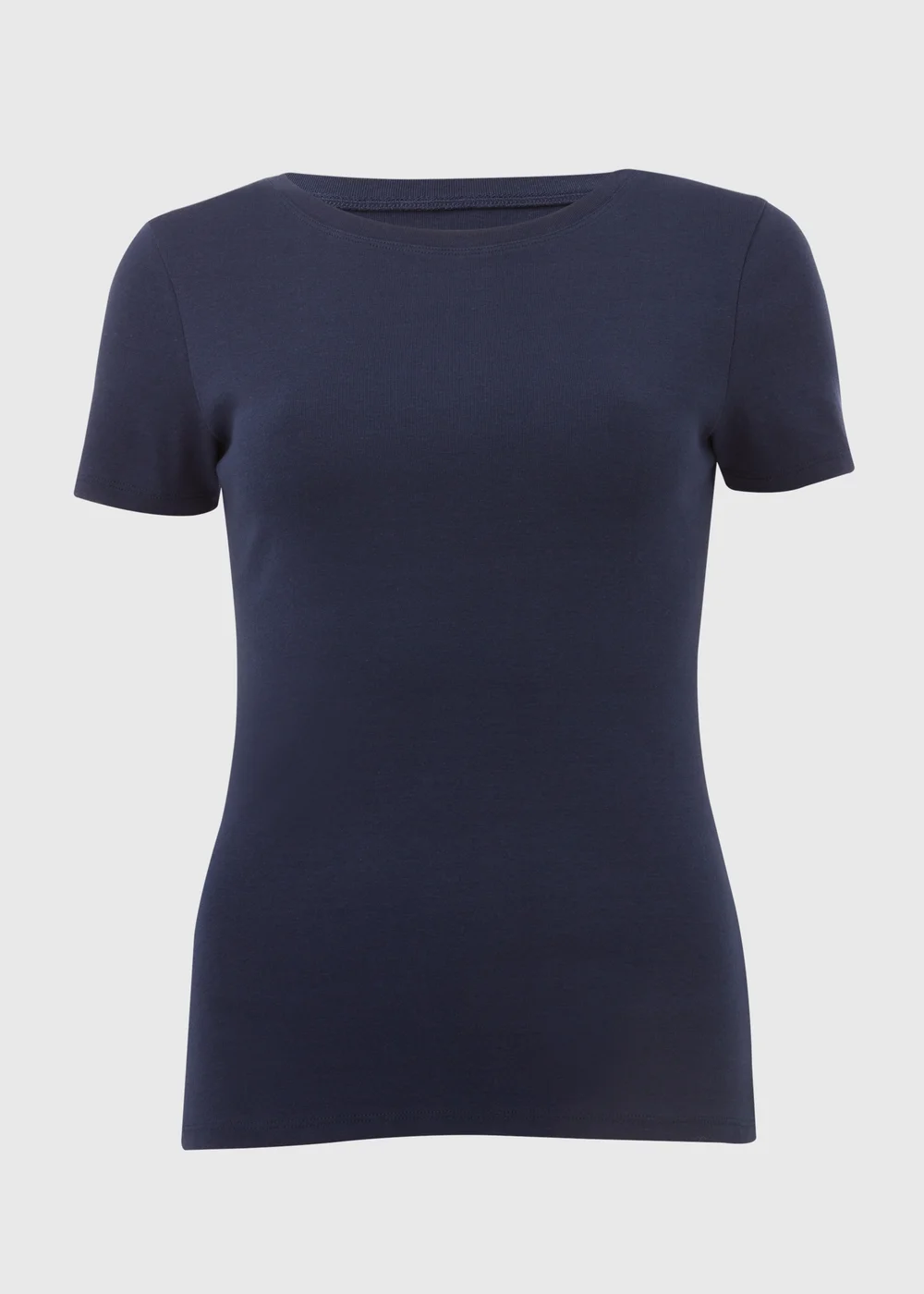 Navy Short Sleeve Fitted T-Shirt - 8 Image 5