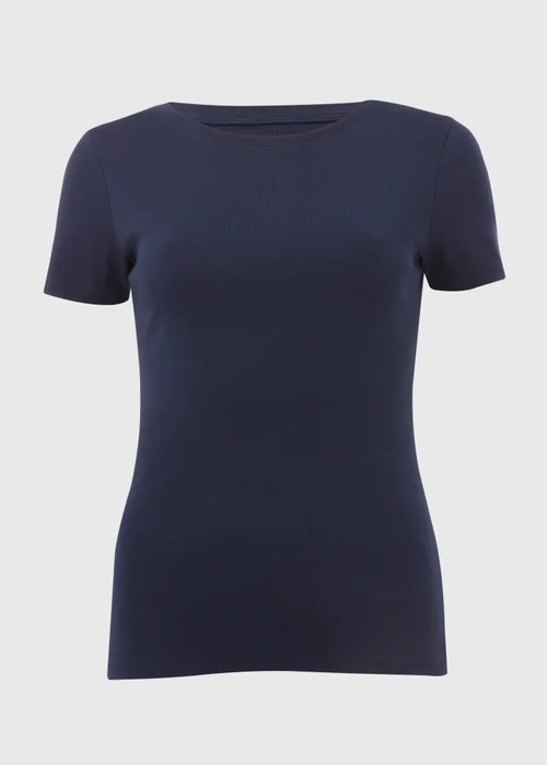 Navy Short Sleeve Fitted T-Shirt - 8 Image 5