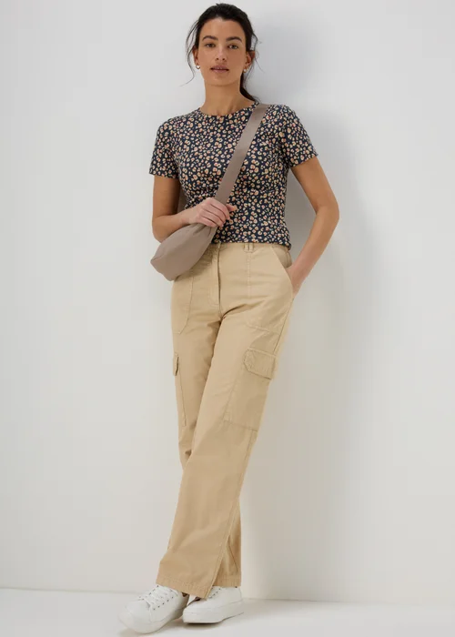 Navy Leopard Print Perfect T-Shirt - 8 Image 1