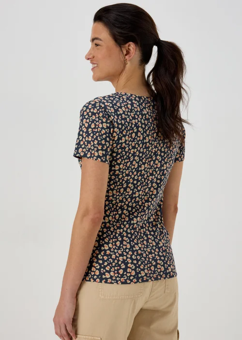 Navy Leopard Print Perfect T-Shirt - 8 Image 2