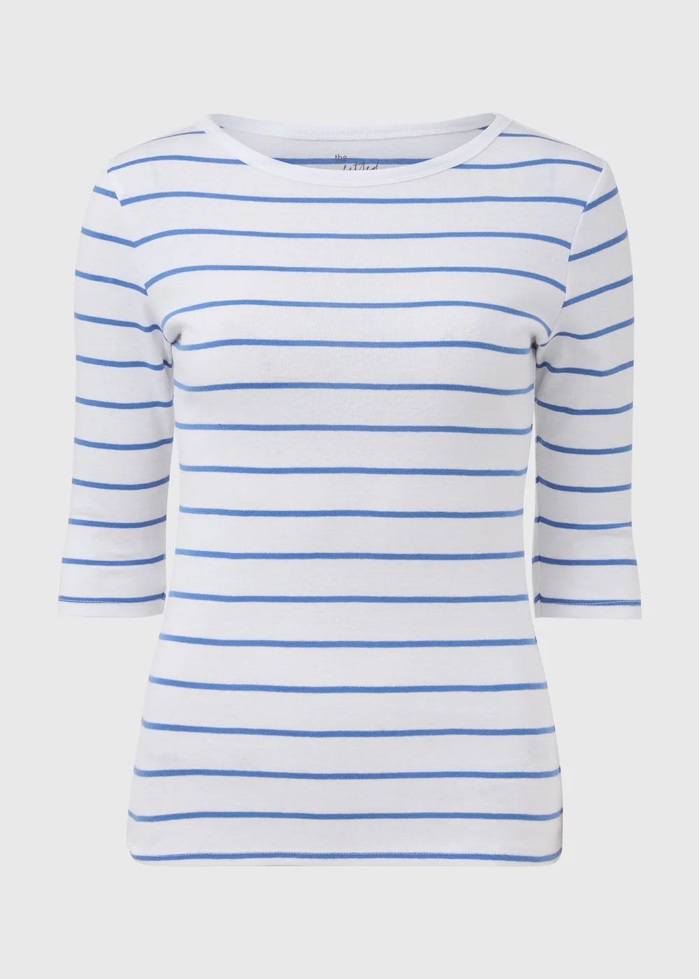 Blue Stripe 3/4 Sleeve T-Shirt - 8 Image 5