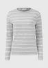 Grey & White Stripe Long Sleeve T-Shirt - Size 8 Image 5