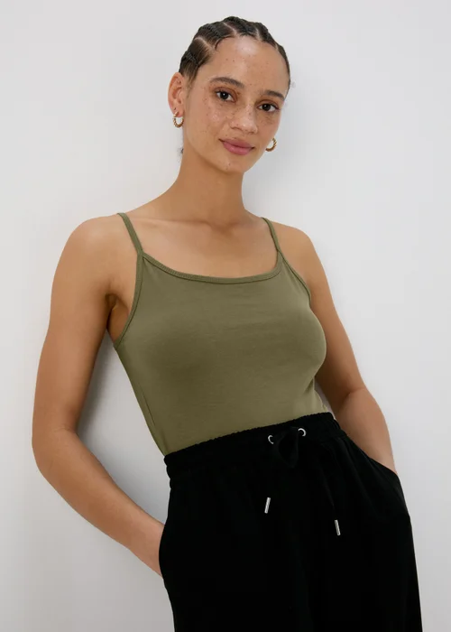 Khaki Essential Cami Top - 8 Image 3