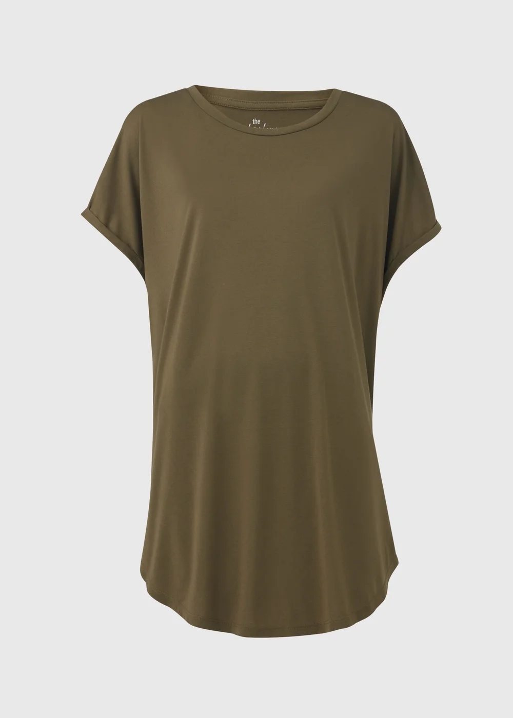 Khaki Longline T-Shirt - S Image 5
