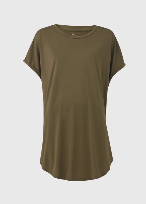 Khaki Longline T-Shirt - S Image 5