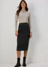 Charcoal Soft Touch Midi Skirt - Size 8 Image 4