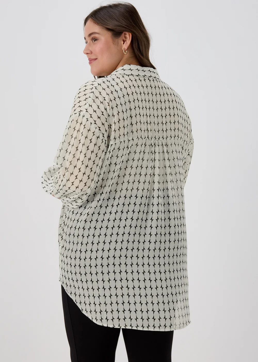 Et Vous Black Print Yoryu Blouse - 8 Image 3