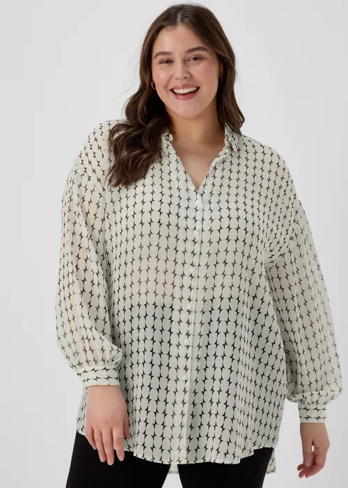Et Vous Black Print Yoryu Blouse - 8 Image 1