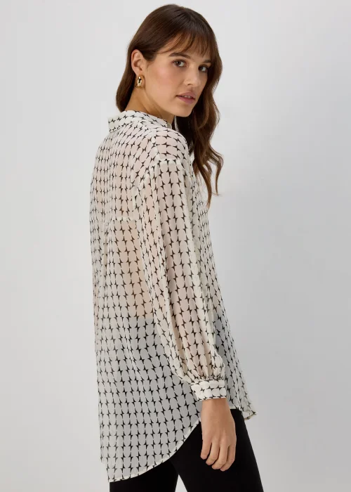 Et Vous Black Print Yoryu Blouse - 8 Image 4