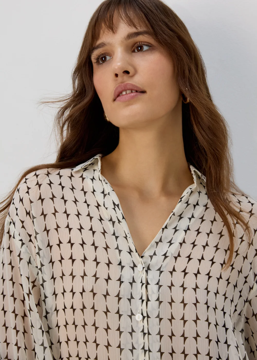 Et Vous Black Print Yoryu Blouse - 8 Image 6