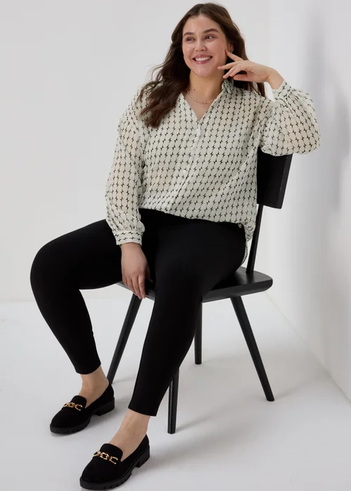 Et Vous Black Print Yoryu Blouse - 8 Image 7